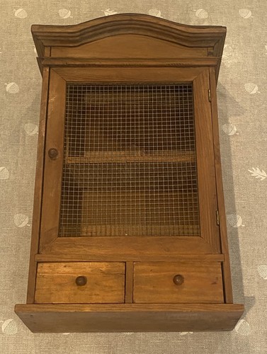 Vintage wooden spice rack mesh - spice,