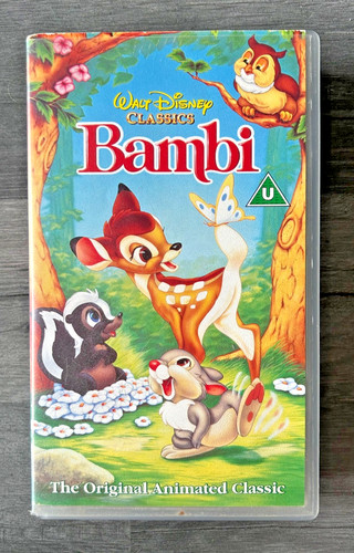 Bambi vhs video tape 1994 - bambi, walt