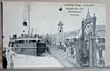 SS33 - 106 - Postcard - Shipping - Landing Stage - Seacombe & Birkenhead Ferries