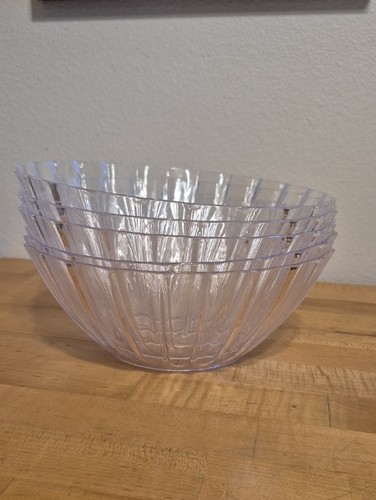 Clear plastic fluted wavy - clear,