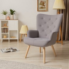 Velvet wingback armchair - velvet,