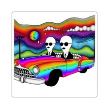 Sticker Ghost Figures Rainbow Car Art 2x2 3x3 4x4 6x6