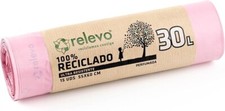 Relevo 100% Recycled Heavy Duty 30L Scented Bin Liners 15 Trash Bags [Energy Cla