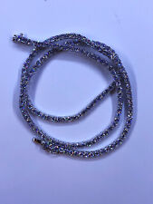 925 Sterling Silver Tennis Chain Iced Out Simulated Lab Diamond 17 Inch