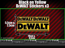 3 DEWALT Stickers decals