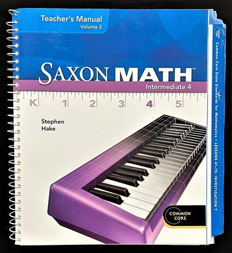 Saxon math teacher s - saxon, manual