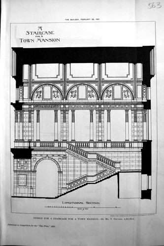 Old design staircase town - design,