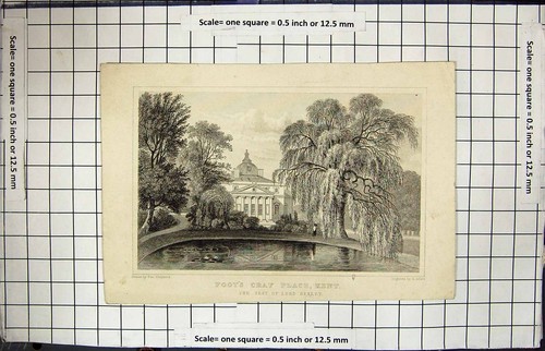 Old engraving view foot cray - old, foot's