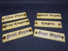 6 antique pipe organ department labels (DL1)
