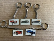 5 Vintage Classic Car Keyrings