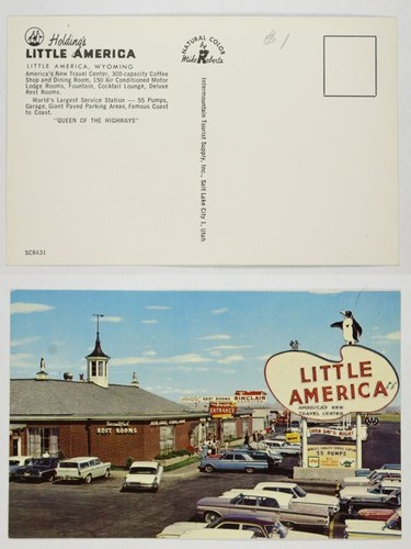 Vtg postcard little america - america, wy