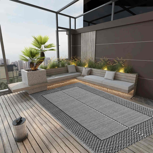 Outdoor rug reversible grey - outdoor,