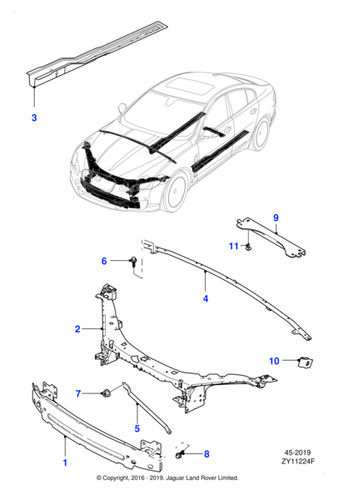 Jaguar bumper beam 2 - bumper,