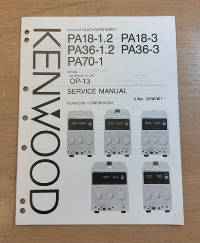 Kenwood power supply pa18 - supply,
