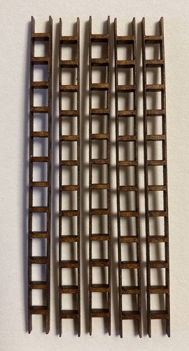 10x wooden ladders 75mm - ladders.,