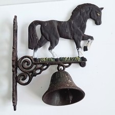 🔥Vintage Cast Iron Horse Farmhouse Door Bell Natural Rust 40/30/13 Cm  2.705 Kg