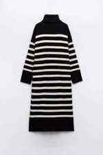ZARA BLACK/ECRU  LONG KNIT