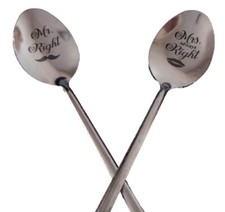 Pair of Mr and Mrs Right Metal