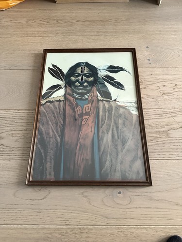 Native american chief framed - native,