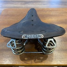 BROOKS B66S SPRUNG SADDLE BROWN & CHROME LEATHER A  SHORT CRUISER CLASSIC