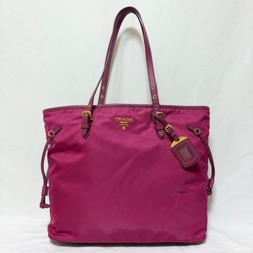 Prada tote bag nylon leather - bag,