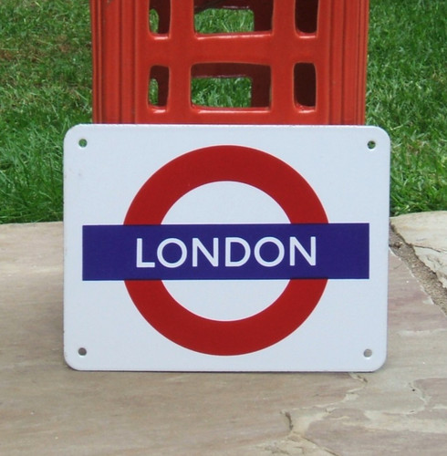 Enamel sign london transport - london,