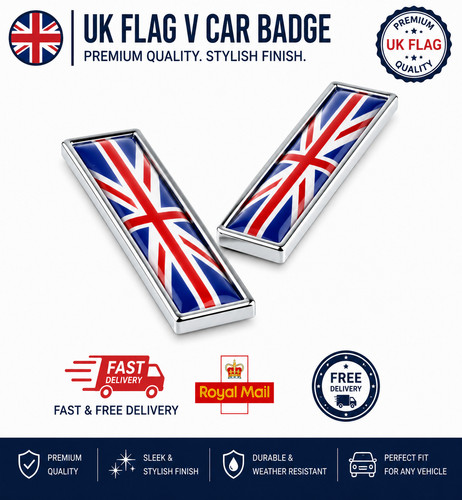 Union jack car badge - 2, x