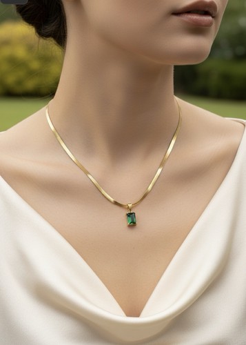 Gold chain necklace - necklace, with