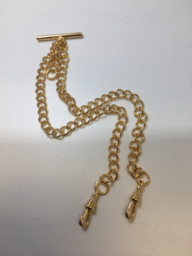 Gold plated double albert - plated,
