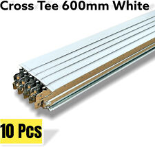 10x Suspended Ceiling Grid Component White Cross Tee Section 600mm x 24mm T24 T
