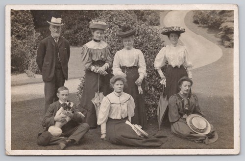 Rppc edwardian family group - rppc,
