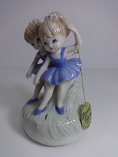 Vintage Ballerinas Figurine Musical Moving Ceramic Ornaments Interiors Ballet