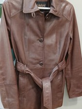 Stunning Lakeland Fine Leather Belted Jacket. Size 8. Chocolate  Brown. NWOT.