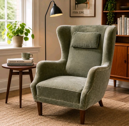 Danish wingback armchair mid - wingback,