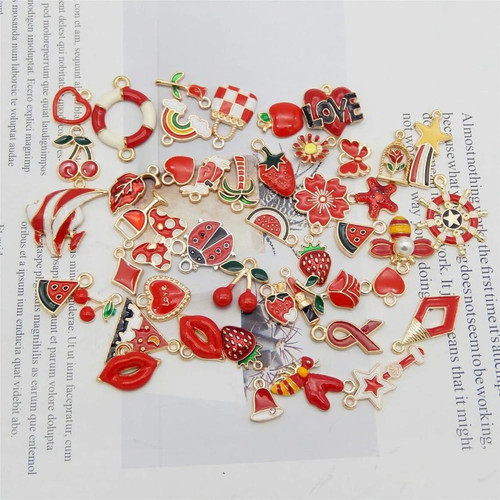 20pcs enamel charms - 20pcs, pendants