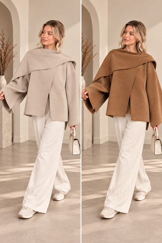Womens oversized wrap coat - womens,