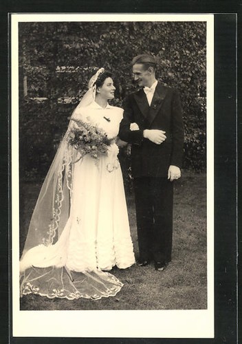 Postcard bride and - bride, in