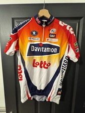 Vermarc Davitamon Lotto men's cycle jersey | White/Red/Blue | M |