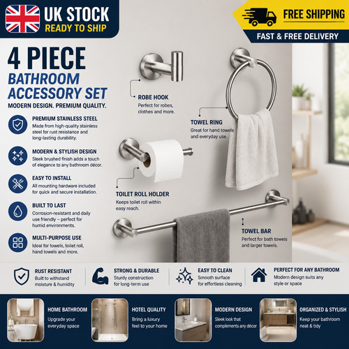 Pcs bathroom hardware set - 4,