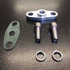 Turbo Billet Oil Feed Inlet Flange Fits T3 T34 T35 T4 T04B T04E 1/8 NPT Female 