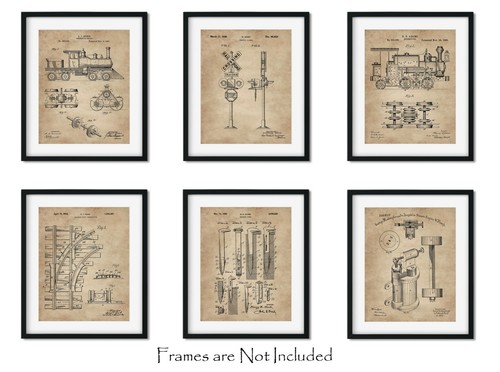 Railroad train patent - patent, print