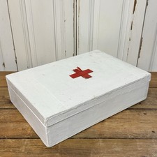 Vintage Wooden First Aid Box