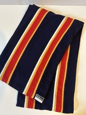 Vintage Goldmans of Wolverhampton University Style striped wool scarf 27x180cm