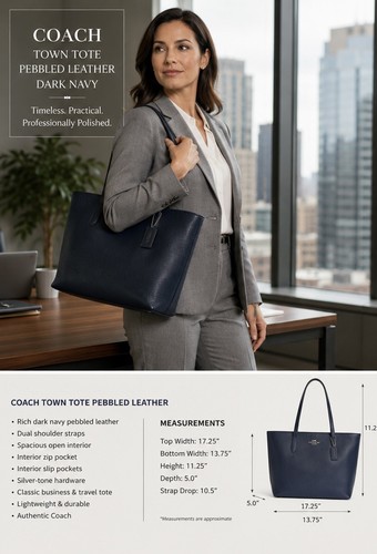 Coach town tote - tote, navy
