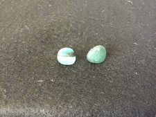 Ladies Hand Made Seaglass Earrings, Sea Glass, North East Seaham Green Studs