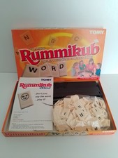 TOMY RUMMIKUB WORD CLASSIC BOARD GAME LETTER TILES COMPLETE FAMILY GAME 1997