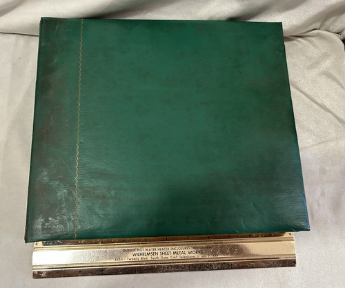 Vintage green storage record - vintage,