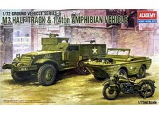 Academy AC13408 1/72 - M3 Half Track & 1/4t Amphibian Vehicle