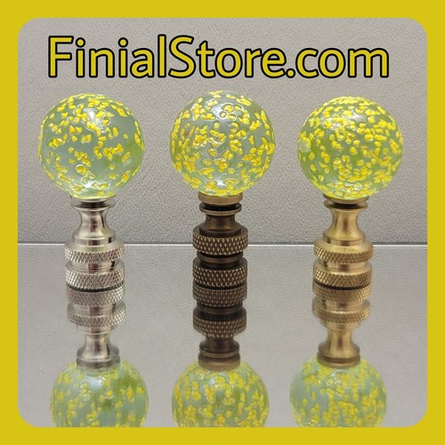 Yellow speckled clear glass - yellow,