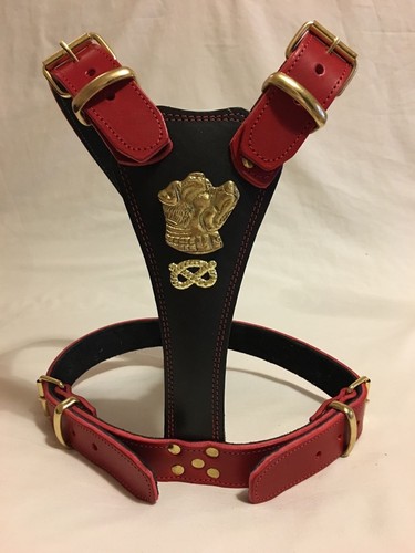 Leather dog harness - leather,